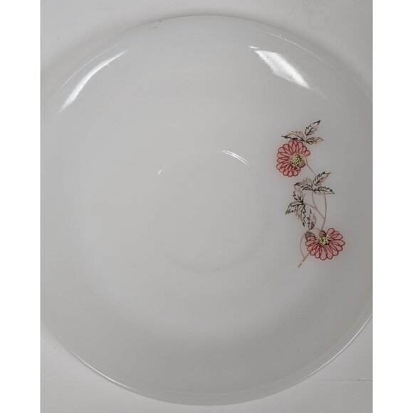 Fire King Primrose Saucer Anchor Hocking 1950s Retro Milk Glass Floral Pattern - Picture 5 of 9